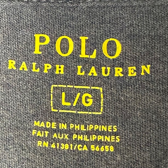 Ralph Lauren Polo Tee T-Shirt Long Sleeve Mens Sz Large Brown Logo 1967 Brown - Picture 4 of 4